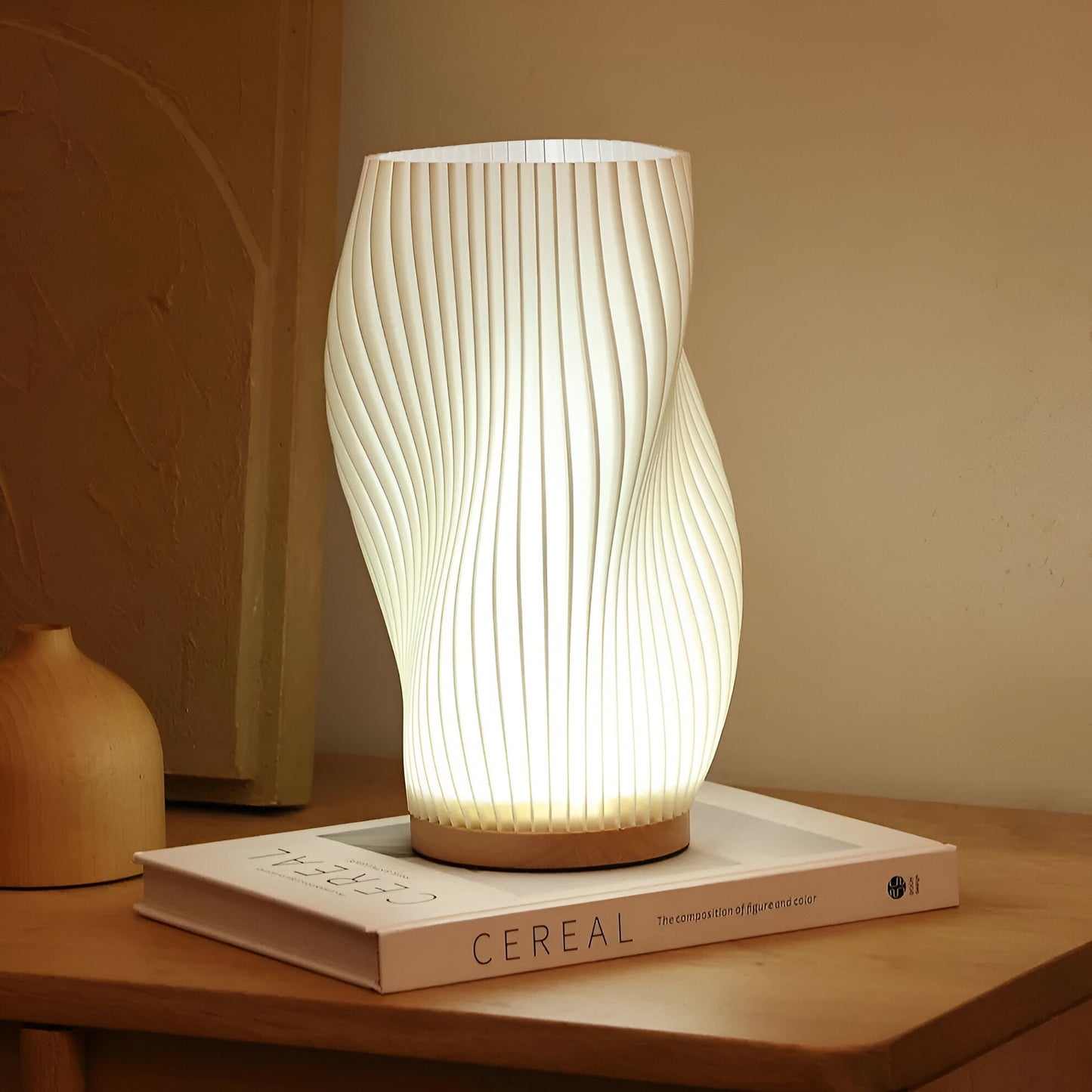 DreamWave - Dimmable Modern Cream - Colored 3D Wave Lamp