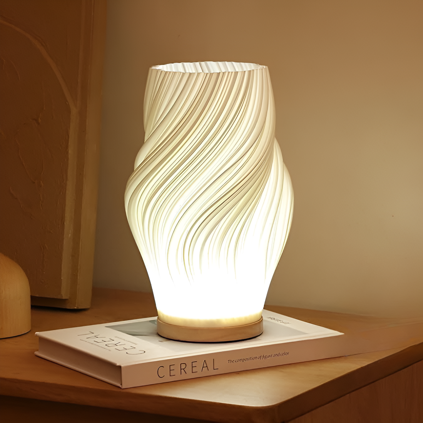 DreamWave - Dimmable Modern Cream - Colored 3D Wave Lamp