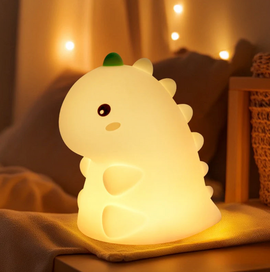 Lumio - Silicone Dinosaur LED Night Light - Perfect Gift for Kids - Kids Lamp