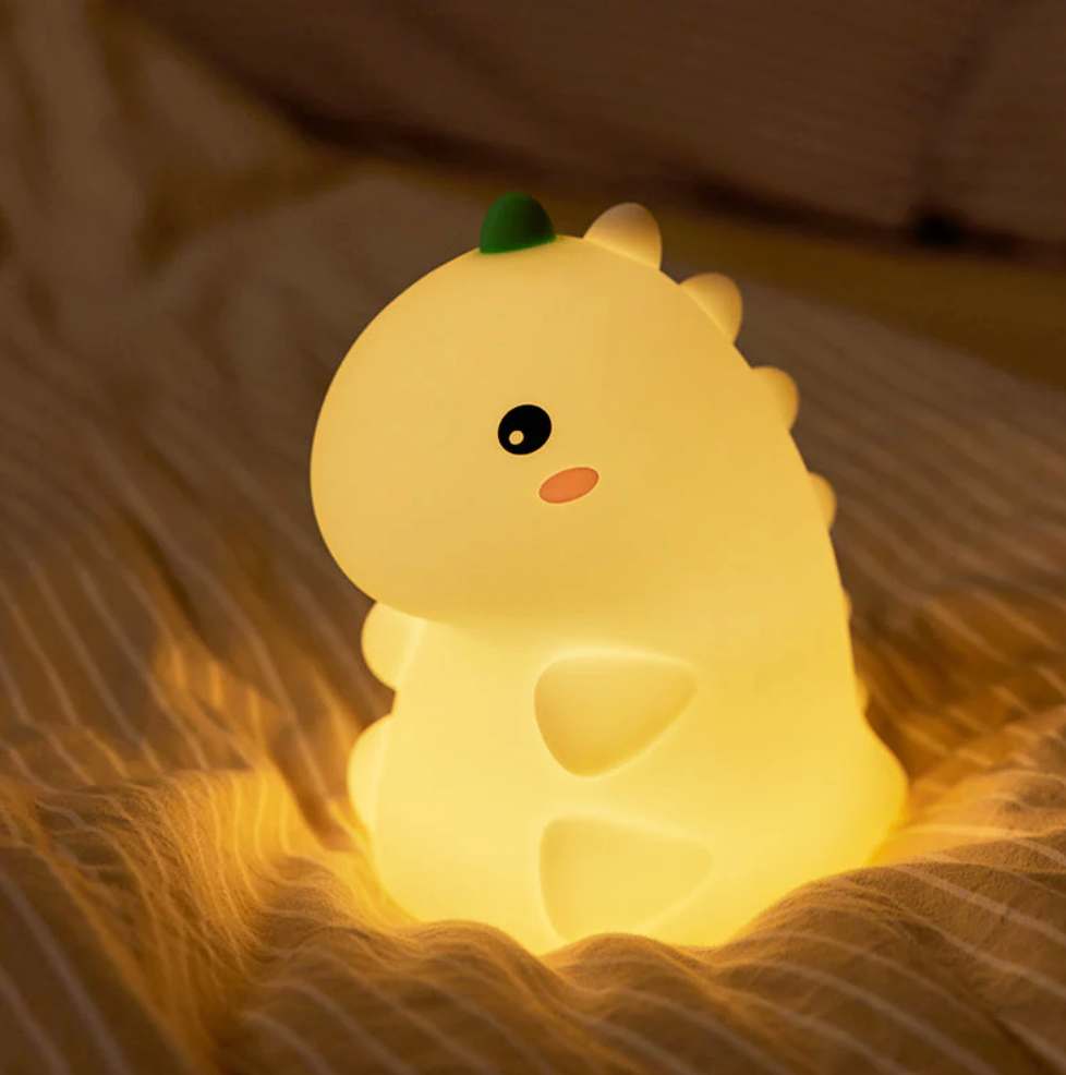Lumio - Silicone Dinosaur LED Night Light - Perfect Gift for Kids - Kids Lamp