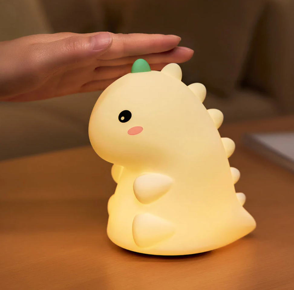 Lumio - Silicone Dinosaur LED Night Light - Perfect Gift for Kids - Kids Lamp