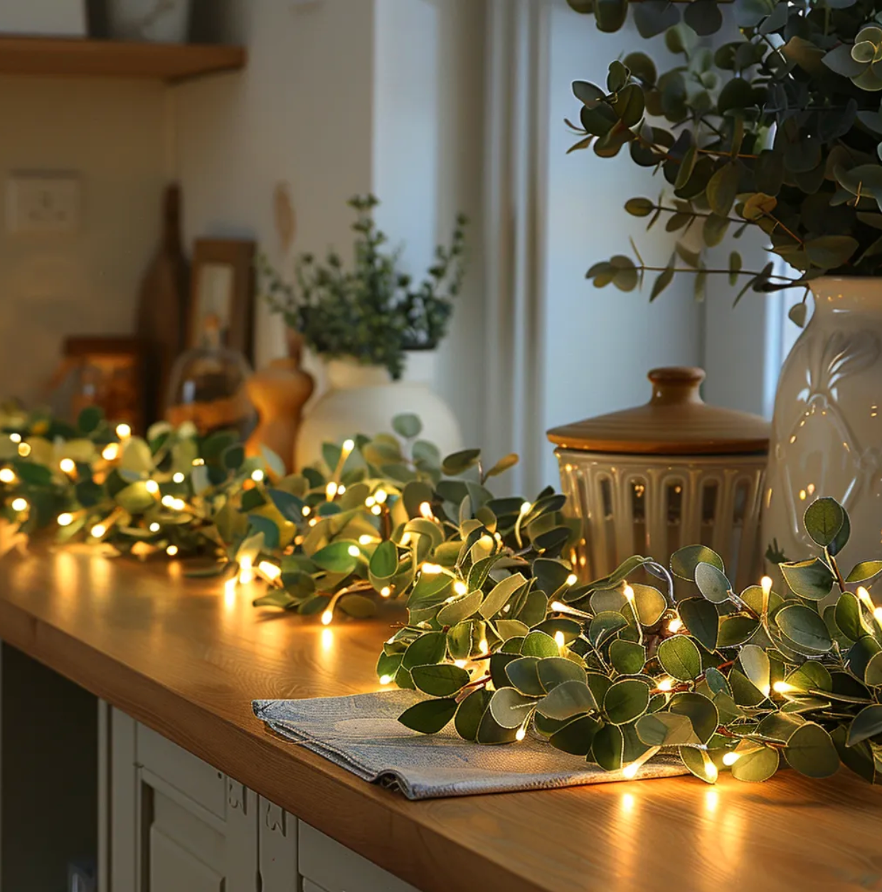 Magic Light Olive Vine - Ambient Light, LED Olive Branch, Battery Operated