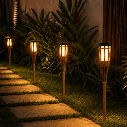BambooFlame Solar Torch