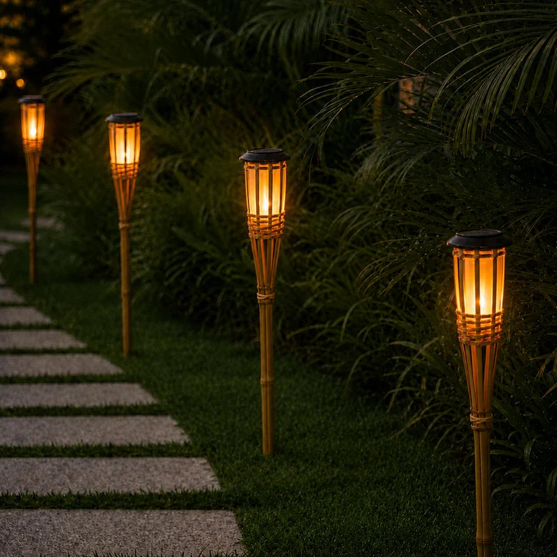 BambooFlame Solar Torch