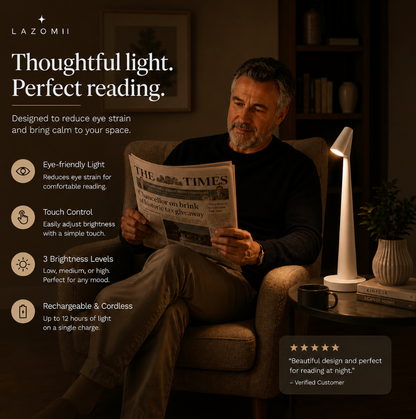 NordicShine - Rechargeable Reading and Bedside Lamp