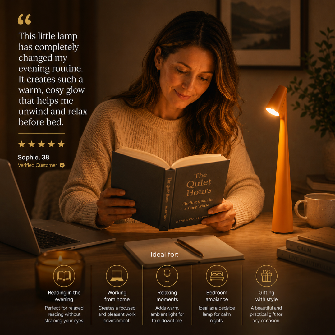 NordicShine - Rechargeable Reading and Bedside Lamp