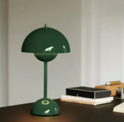 LunaGlow - Cordless LED table lamp with unique retro umbrella design