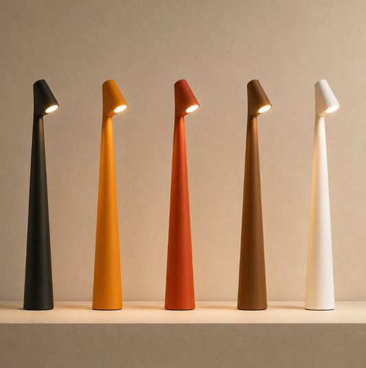 Nordic Minimalist Design Mood Lamp | Cordless | Rechargeable | 3-Stage-Dimmable | Reading Lamp | Table Lamp