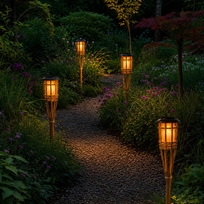BambooFlame Solar Torch