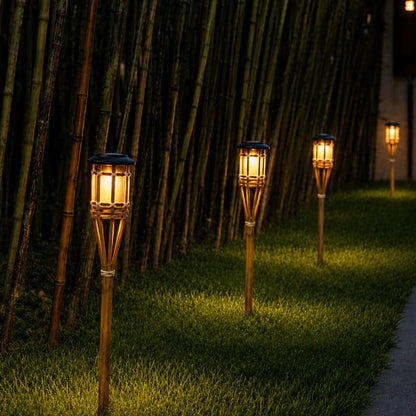BambooFlame Solar Torch