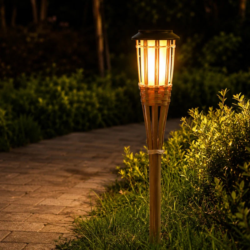 BambooFlame Solar Torch