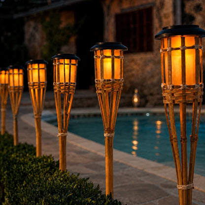 BambooFlame Solar Torch
